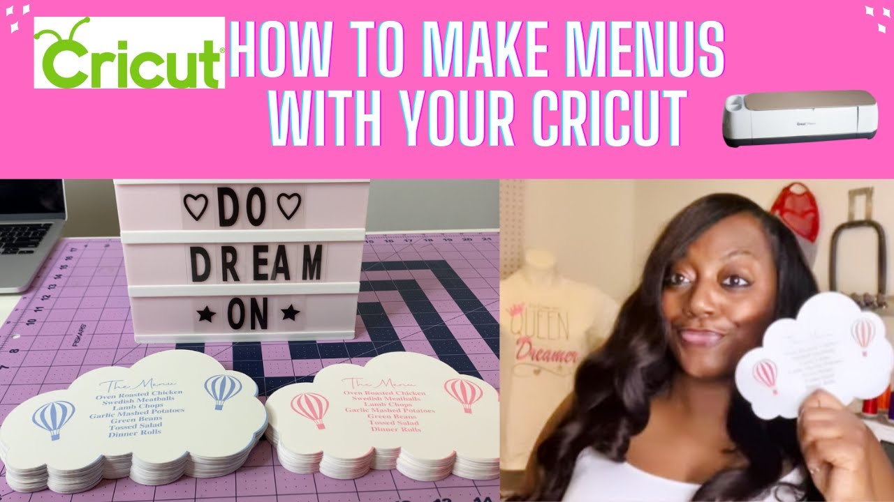 CRICUT TUTORIAL: How to make a DIY MENU using your CRICUT & Cardstock