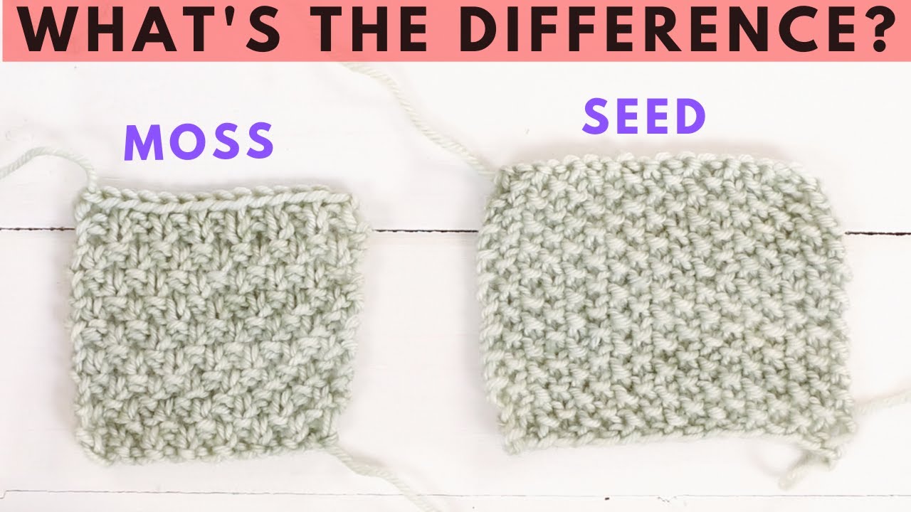 Moss vs Seed Stitch - What is the difference?