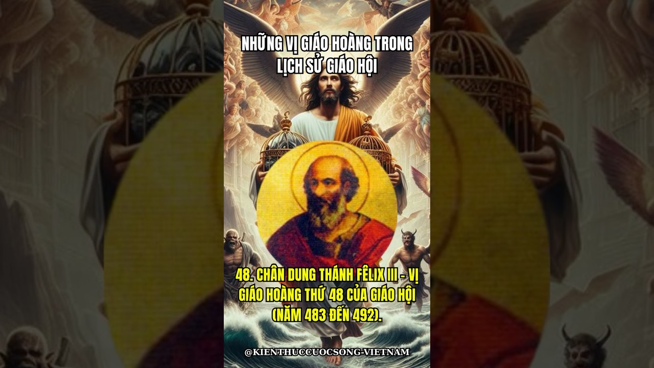 PORTRAIT OF SAINT FELIS III - THE 48TH POPE OF THE CHURCH (483 TO 492).