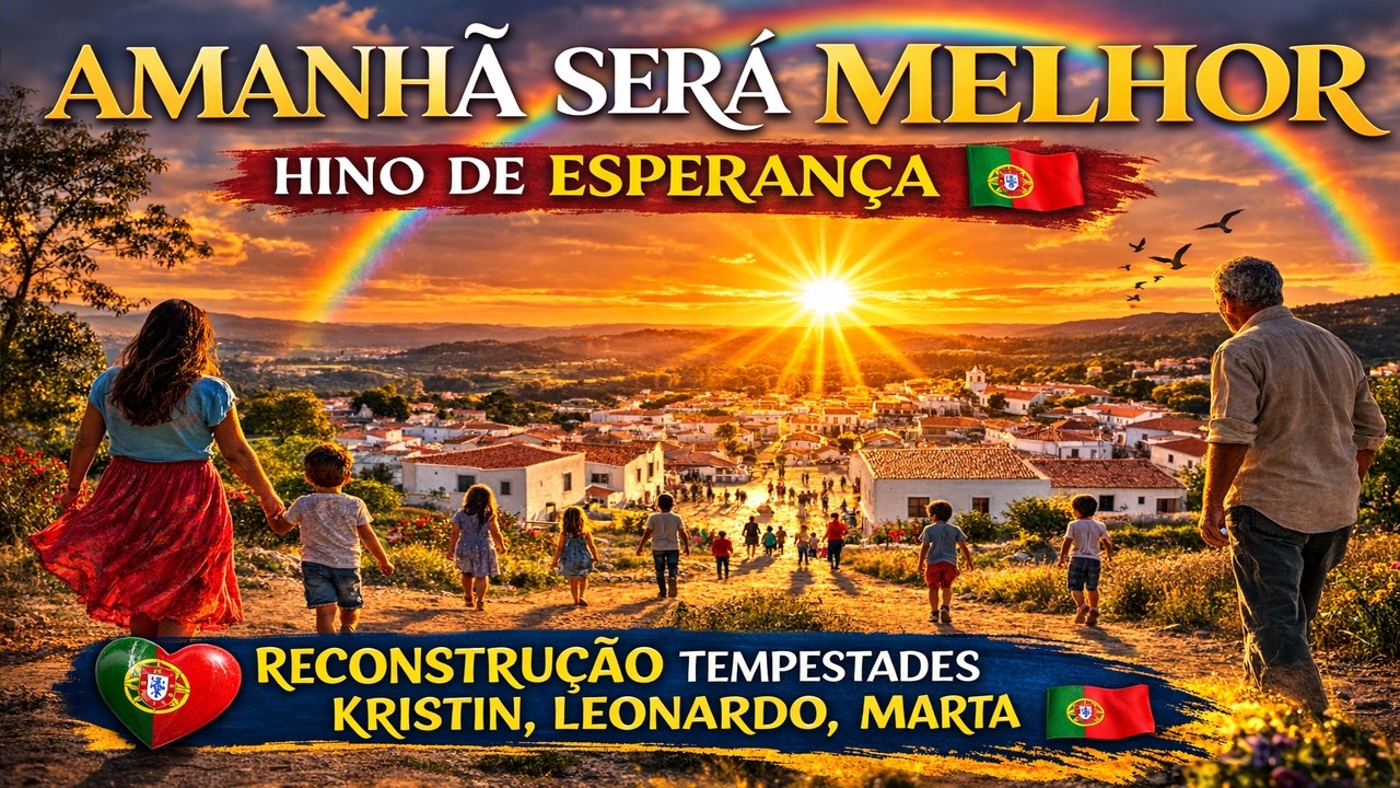 AMANHÃ SERÁ MELHOR 🌅 Hino Esperança Portugal 2026 | Reconstrução Tempestades Kristin Leonardo Marta