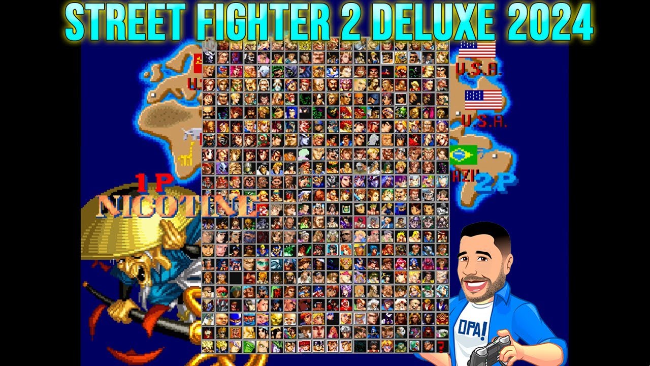 Street Fighter 2 Deluxe 2024 - Jogando com Nicotine - Roda em PC fraco.