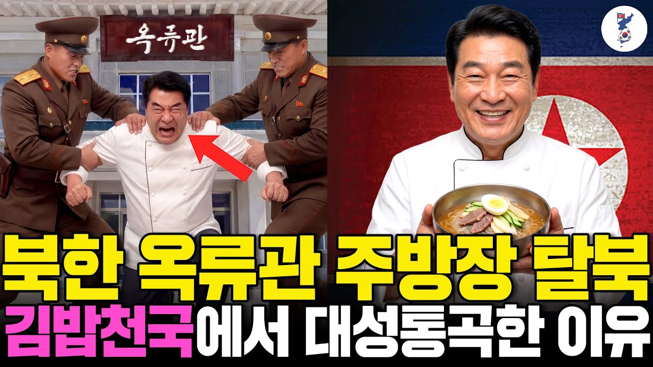북한 옥류관 주방장 탈북, 김밥천국에서 대성통곡한 이유ㅣ탈북감동사연