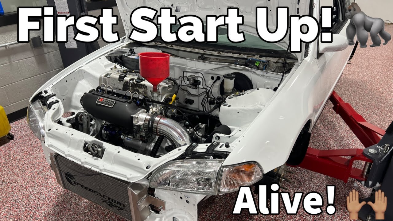 First Start up 400hp k20/k24 Nitrous EG Hatch Build! Dyno Ready! 🏋🏽‍♂️