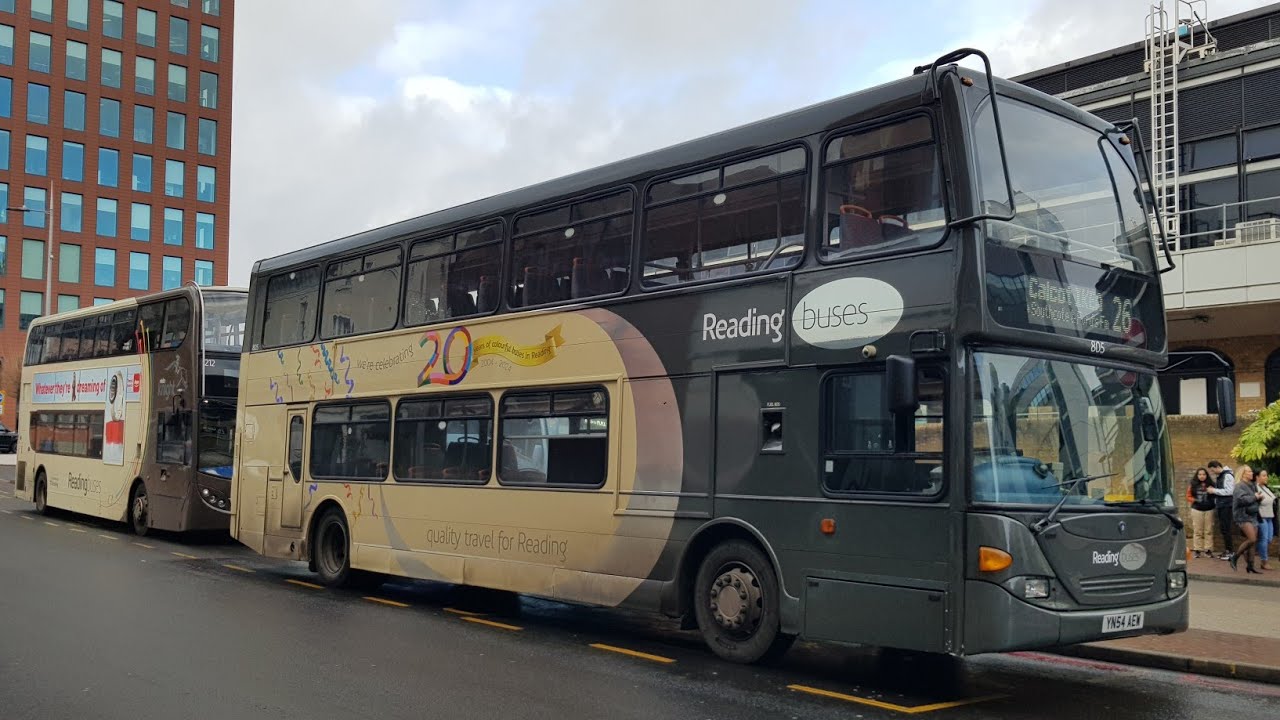 Full Ride: Bus Route 26 Reading - Calcot IKEA 🔄. Reading Buses Scania OmniDekka N94UD 805 (YN54 AEW)