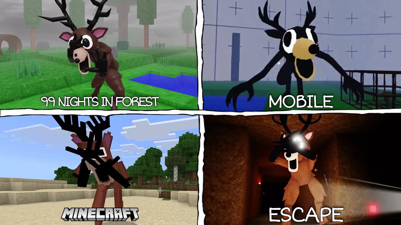 99 Nights in the Forest: MOBILE vs MINECRAFT vs ESCAPE