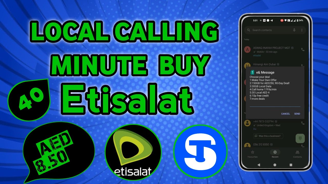 How To Activate Etisalat Local Calling Minutes | Etisalat Local Minutes Offer 2024