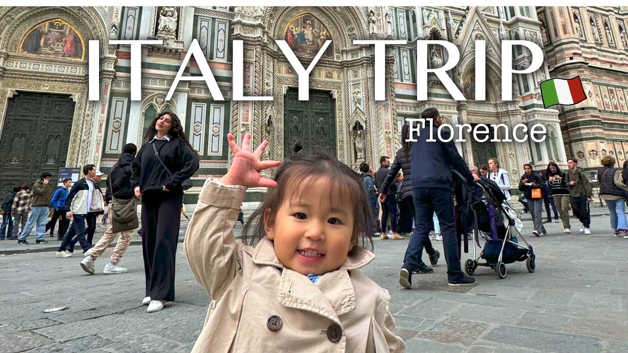 【イタリア🇮🇹Vlog】30代子連れ旅行①｜フィレンツェ編｜街歩き｜The mall ｜ウフィツィ美術館｜vlog｜インド在住｜海外生活｜Trip
