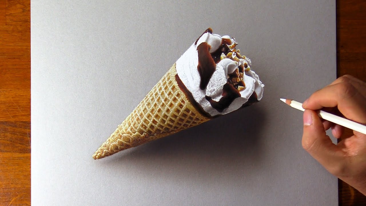 Ice Cream Drawing... So Realistic You'll Want to Lick The Screen 😋