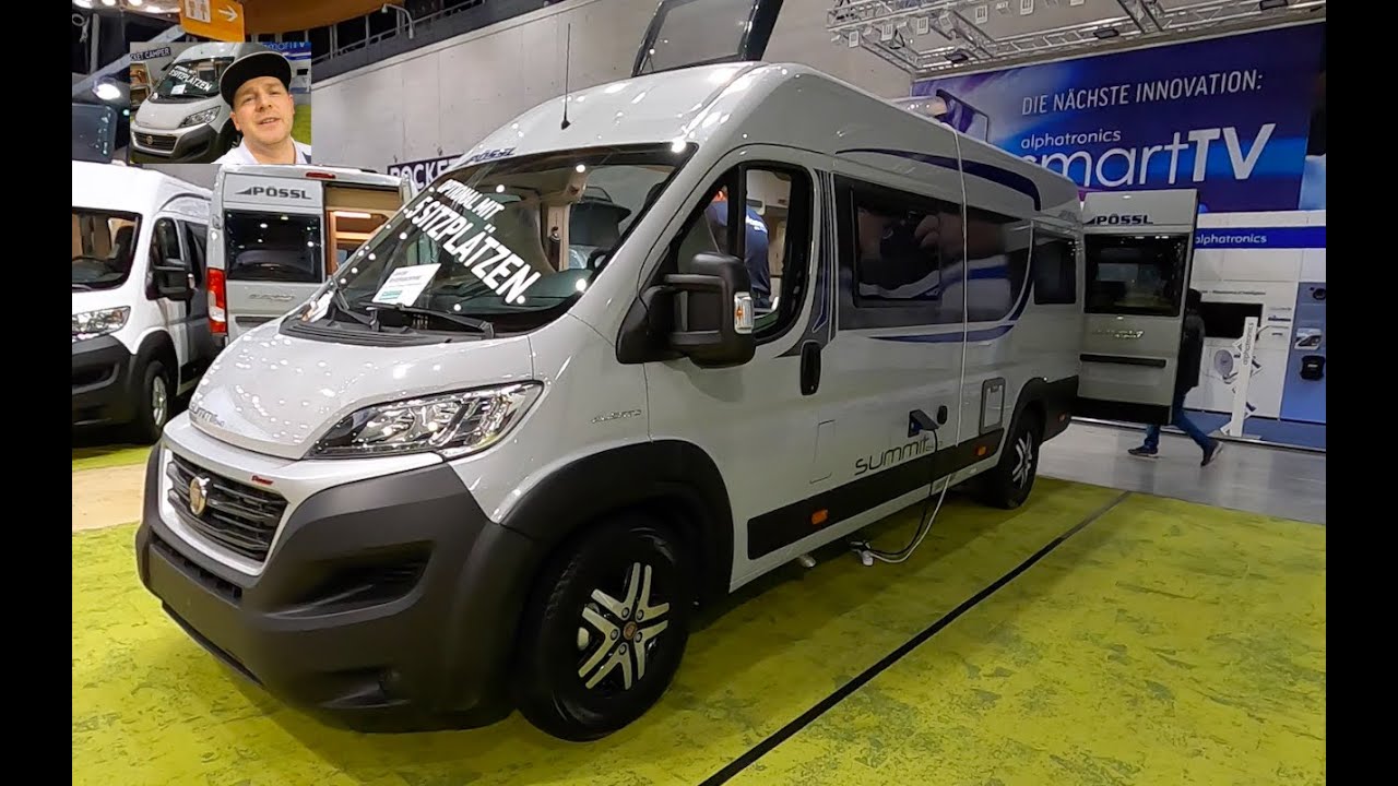 P&Ouml;SSL SUMMIT 640 FIAT DUCATO MAXI RV CAMPER VAN MODEL 2020 WALKAROUND AND INTERIOR