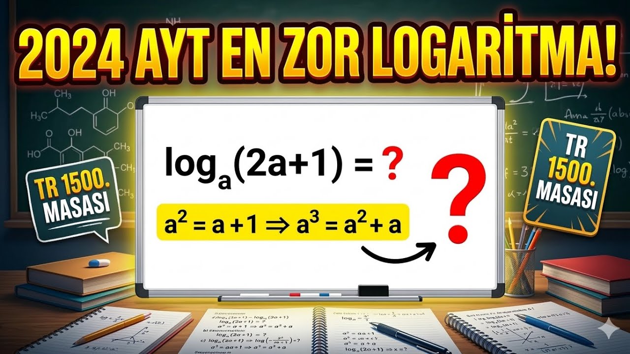 2024 AYT'nin En Zorlayıcı Sorusu! (Türkiye 1500.'sünün Masasından) |  2024 AYT Çıkmış Logaritma Soru