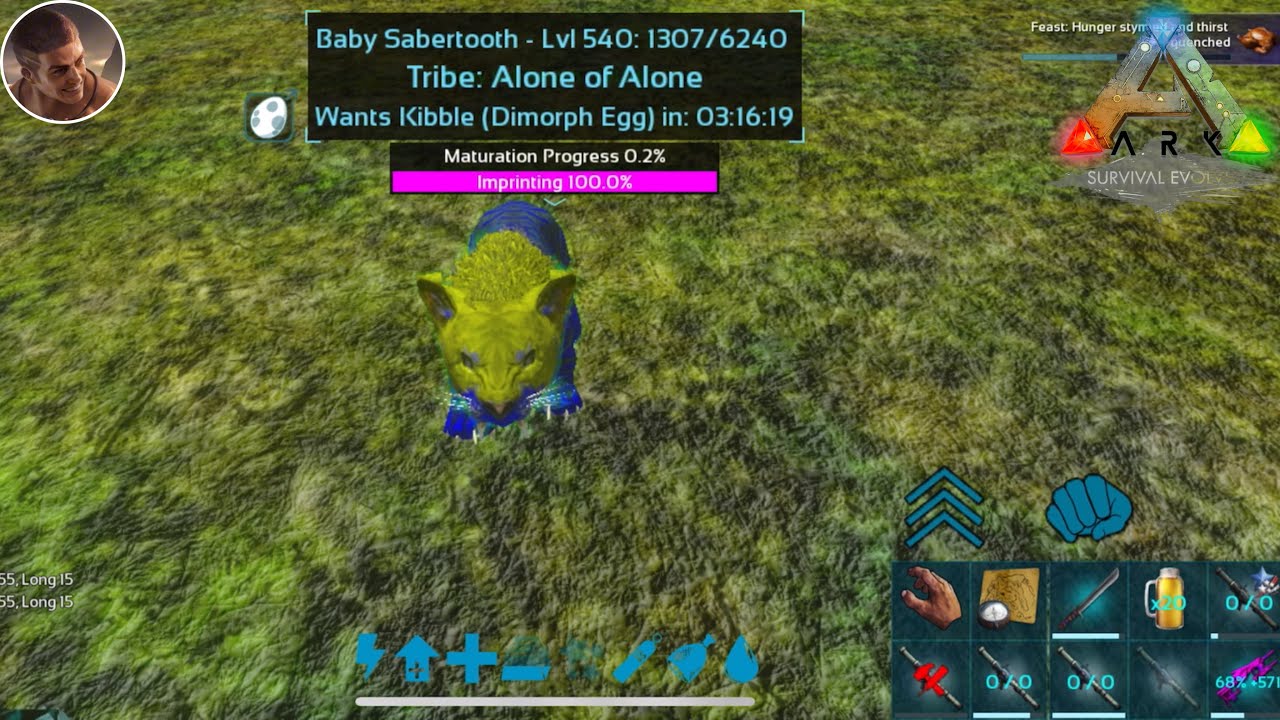 BREEDING AND IMPRINTING SABERTOOTH!! ARK SURVIVAL EVOLVED MOBILE