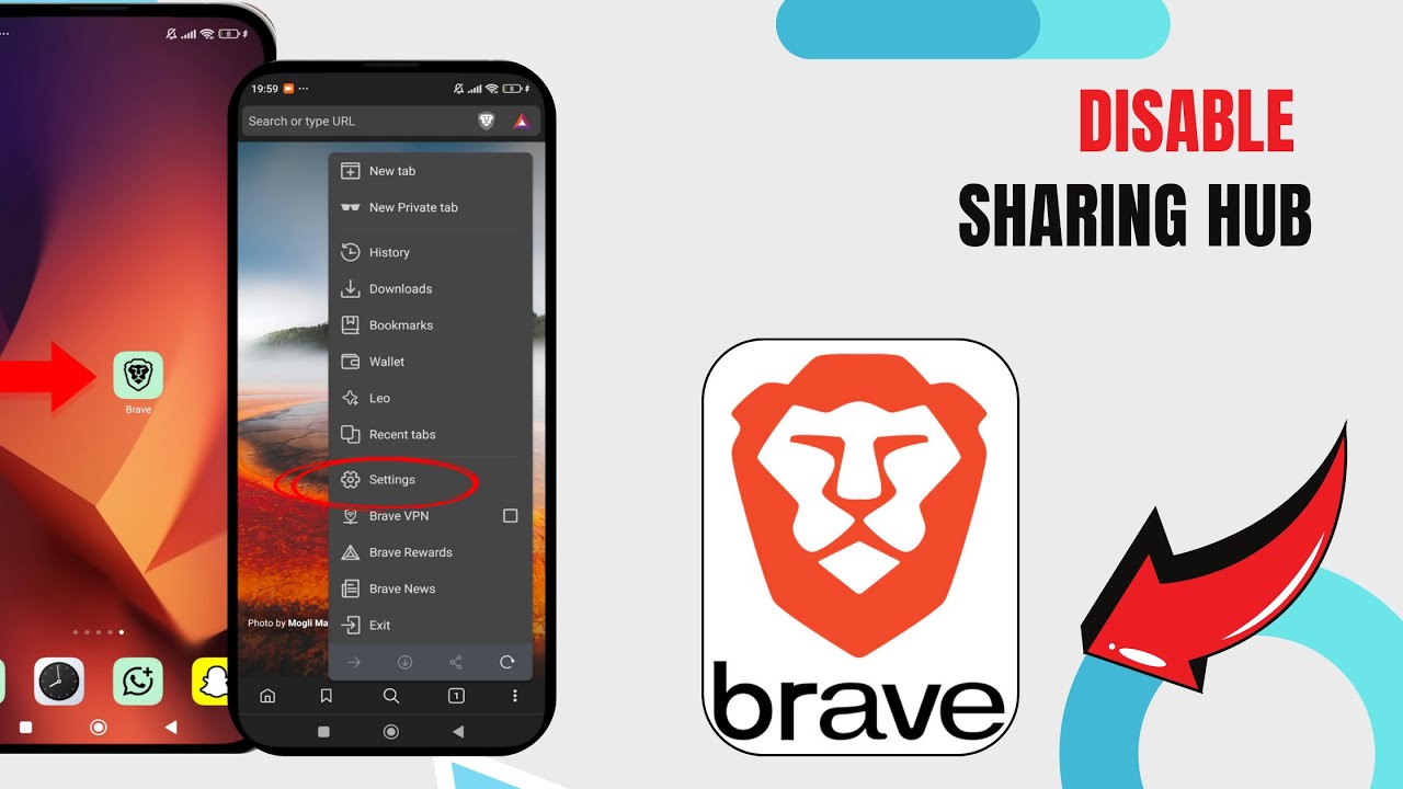 Disable Sharing Hub On Brave. |Technologyglance