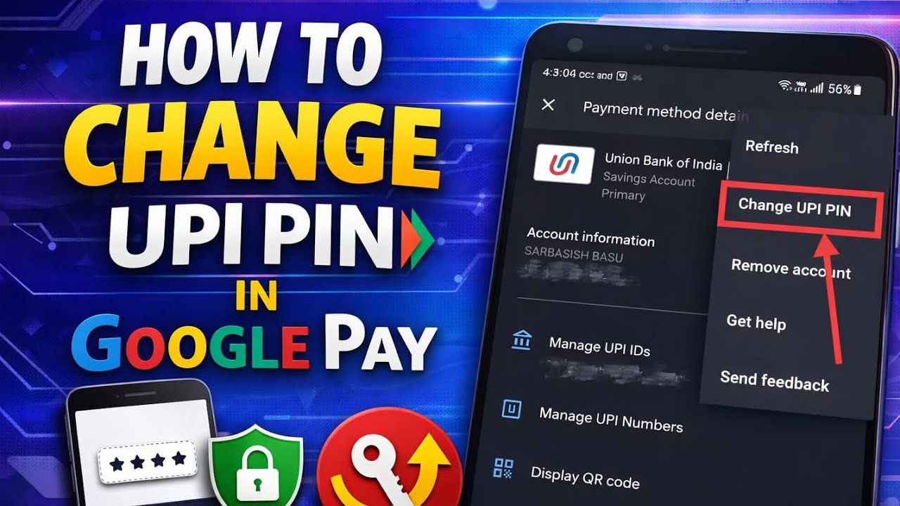 How to Change UPI pin in Google Pay | Google Pay ka upi pin change kare | Google Pay upi pin banaye 