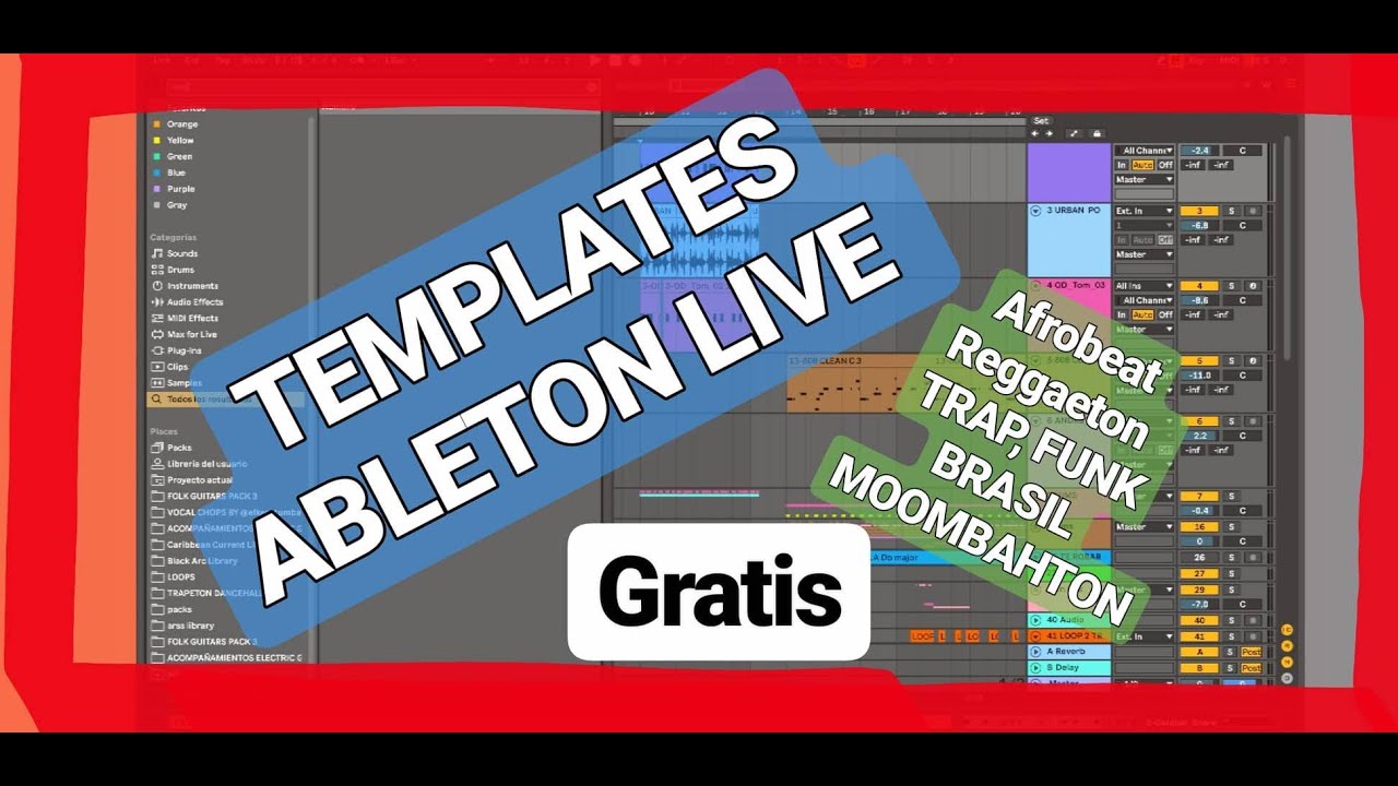 TEMPLATES REGGAETON AFROBEAT ABLETON LIVE / LOOPS Y SAMPLES FL STUDIO 20 Y ABLETON LIVE 10 ( 2020)