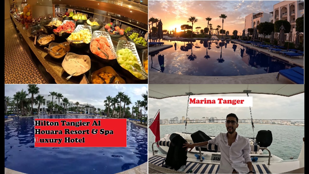 Vlog 80 Hotel Hilton Tanger Al Houara resort & Spa قضاء ليلة في  طنجة