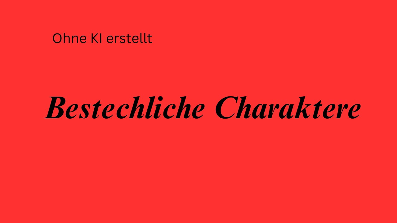 Bestechliche Charaktere
