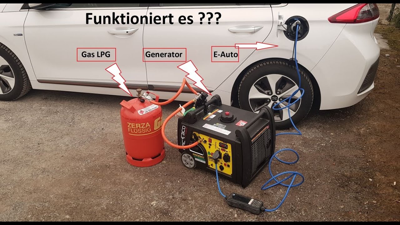 E-Auto Laden mit Notstrom und Verbrauchstest, des Champion DualFuel LPG/Benzin 3500E für Blackout ??
