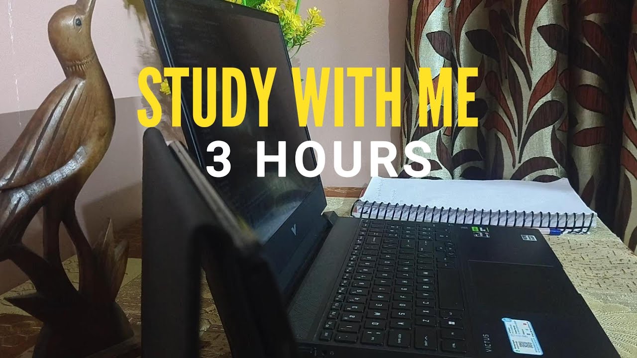 3-HOUR STUDY WITH ME 📖/ Pomodoro⏱️/ Rain sounds/ motivation 