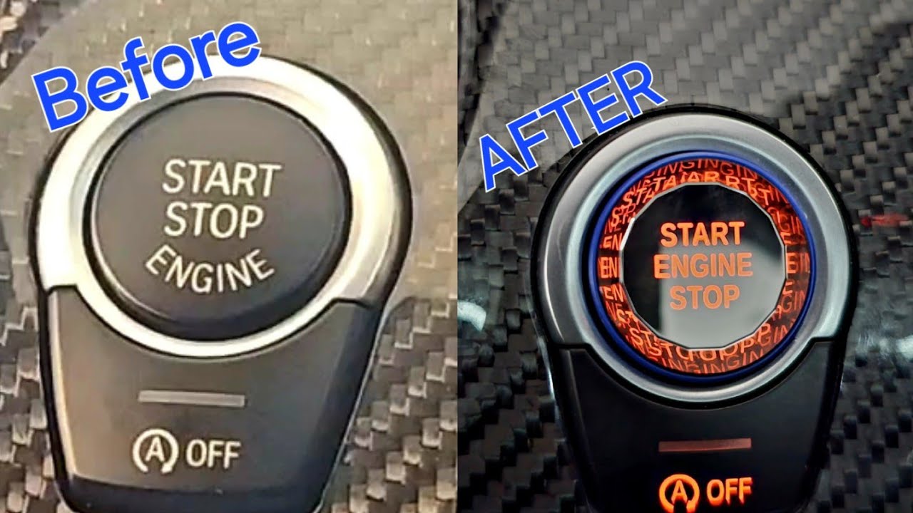 BMW F Series Crystal Start/Stop Button Installed