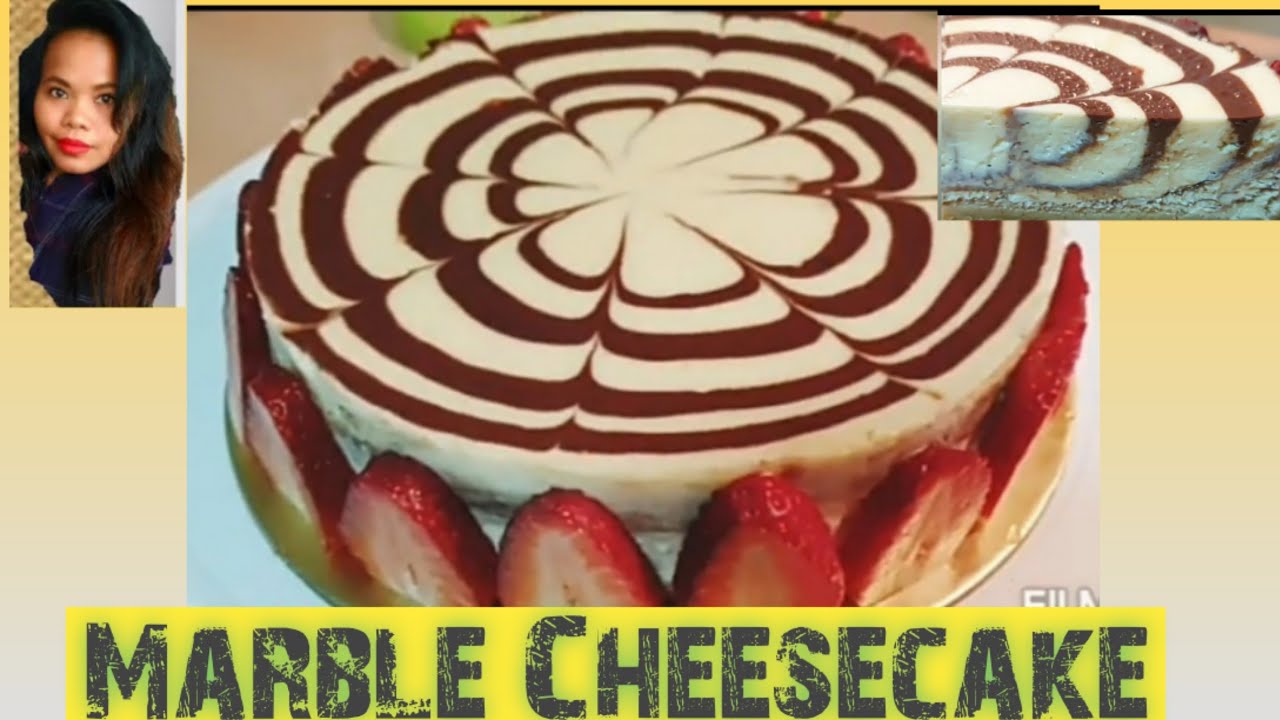 Marble Cheesecake/ How to make swirl cheesecake | baked cheesecake