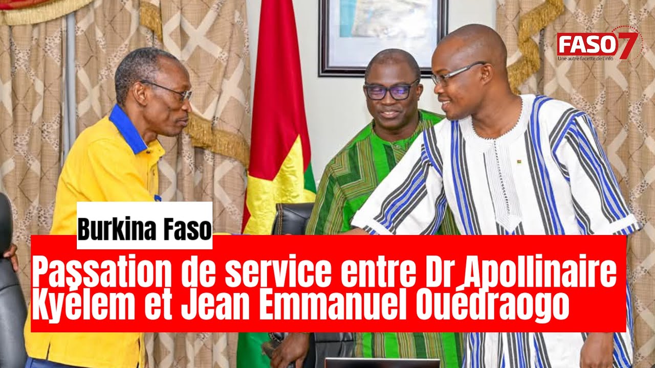 Burkina Faso : Passation de service entre Dr Apollinaire Kyélem et Jean Emmanuel Ouédraogo