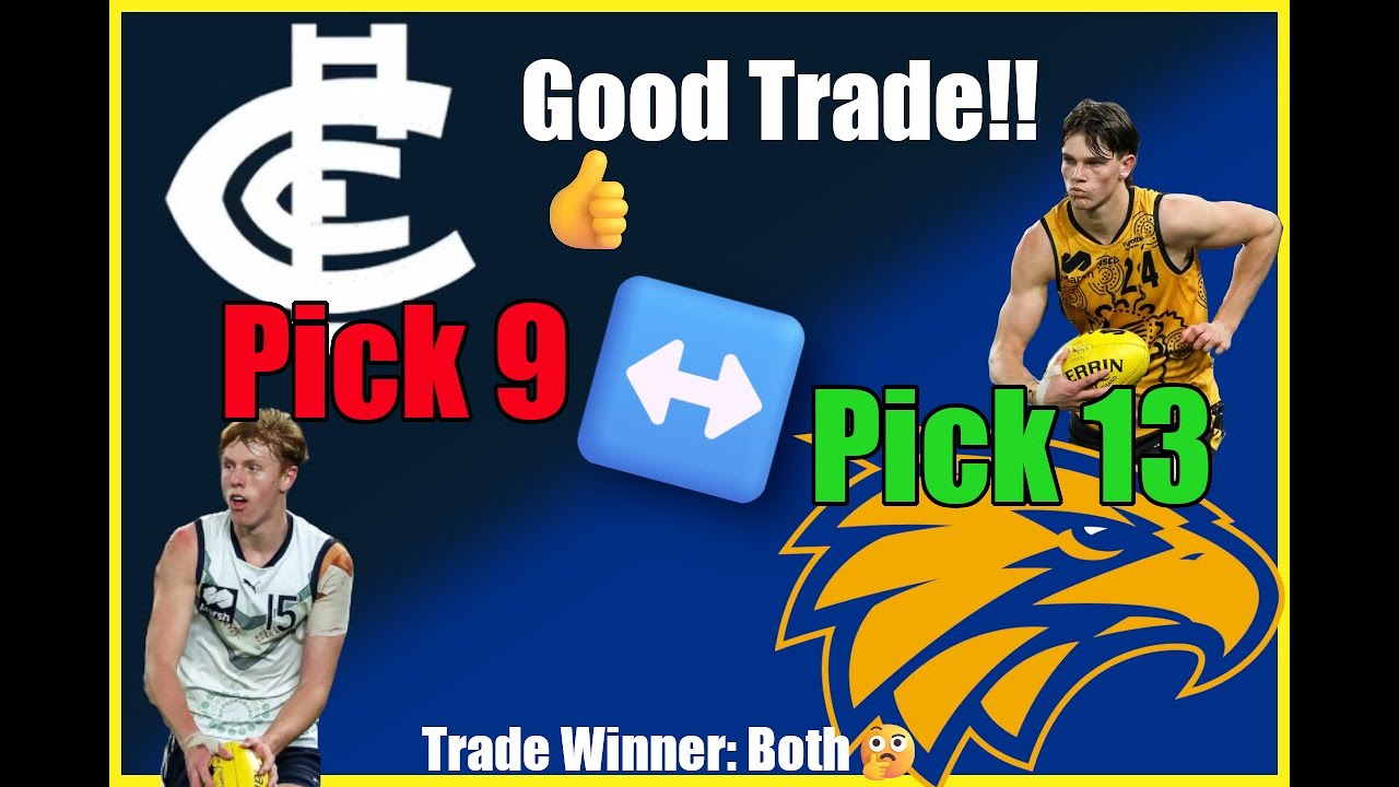 AFL Draft 2025. Simulation mock draft. Pick 9 for pick 13?!?!?