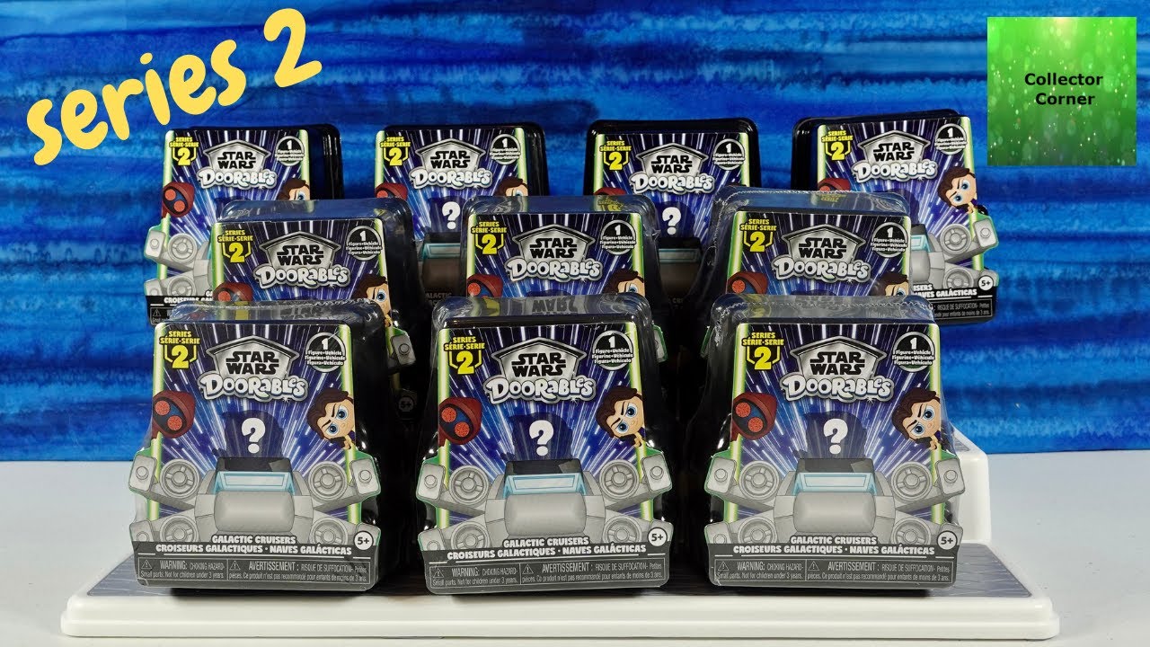 Распаковка фигурки Star Wars Disney Doorables Series 2 Galactic Cruisers в закрытой коробке.