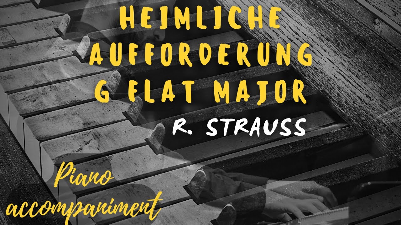 Heimliche Aufforderung G flat major KARAOKE Piano Strauss