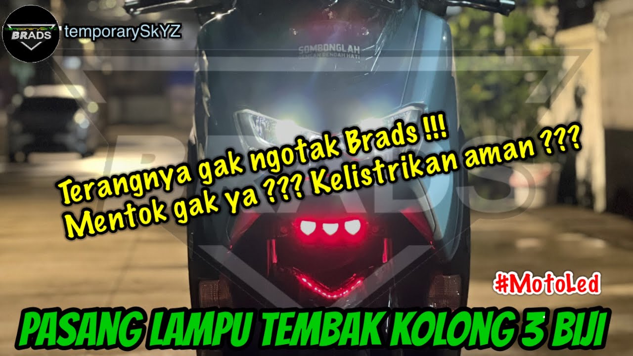 Pasang lampu tembak kolong 3 biji !!! Emang bisa ???__Project iseng-iseng - All New NMAX 2020 #107