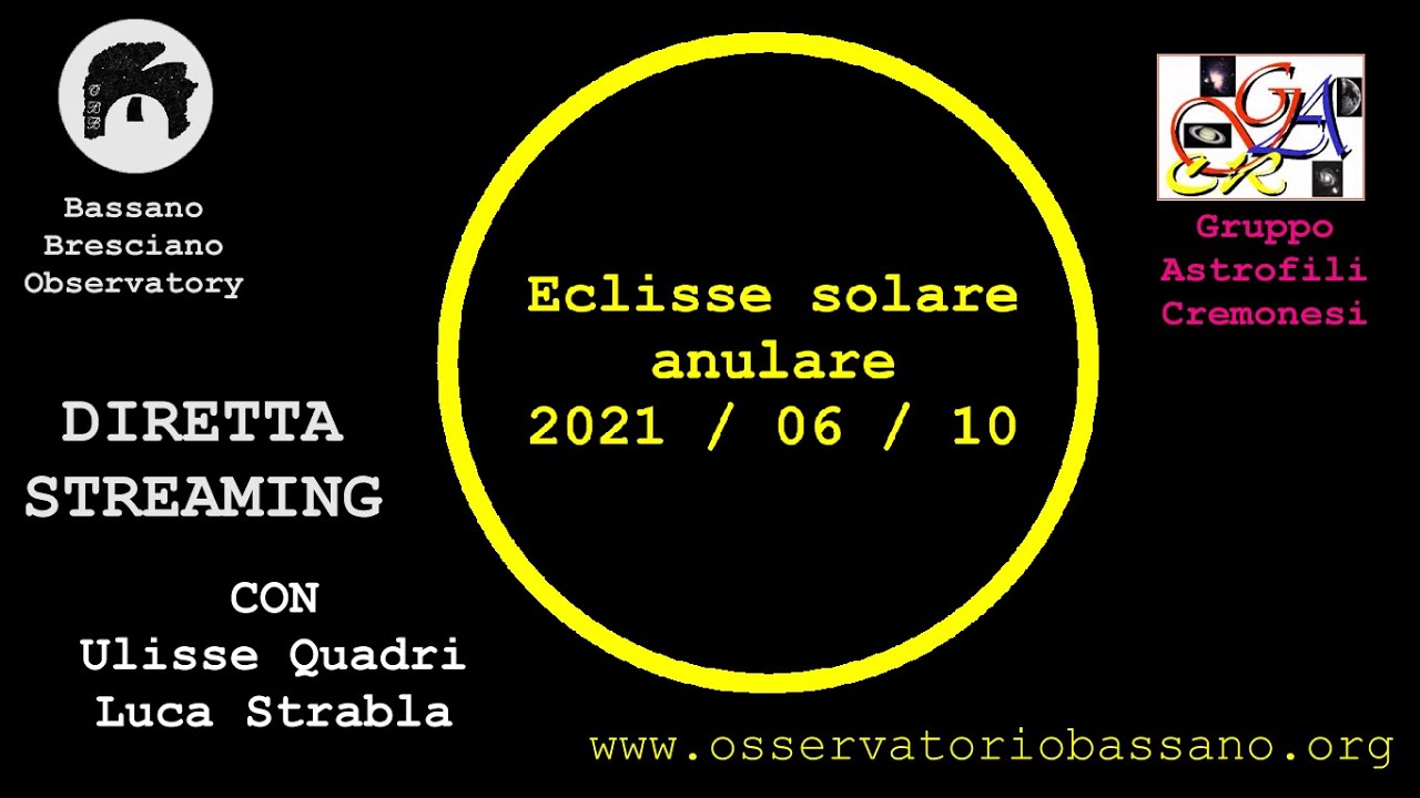 Eclisse solare anulare del 10 Giugno 2021. Anular solar eclipse of 2021/06/10