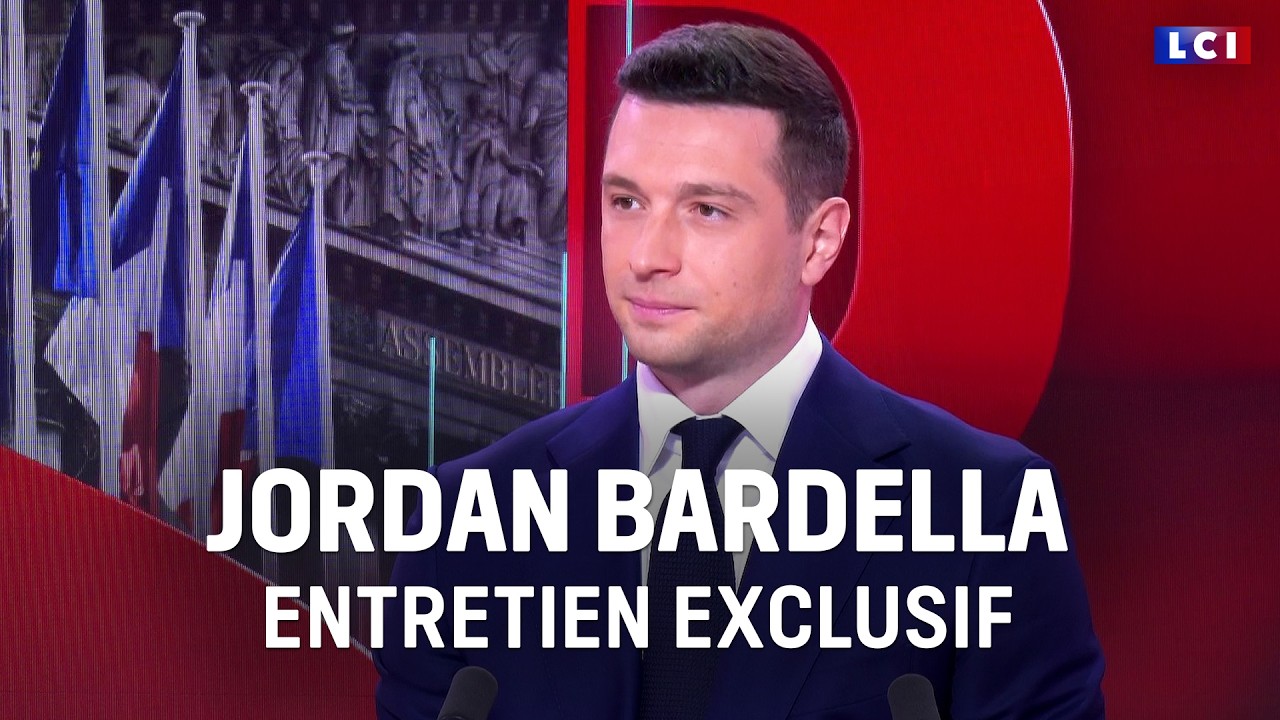 Entretien exclusif LCI - Jordan Bardella est l'invité de Margot Haddad avec Christophe Barbier et...