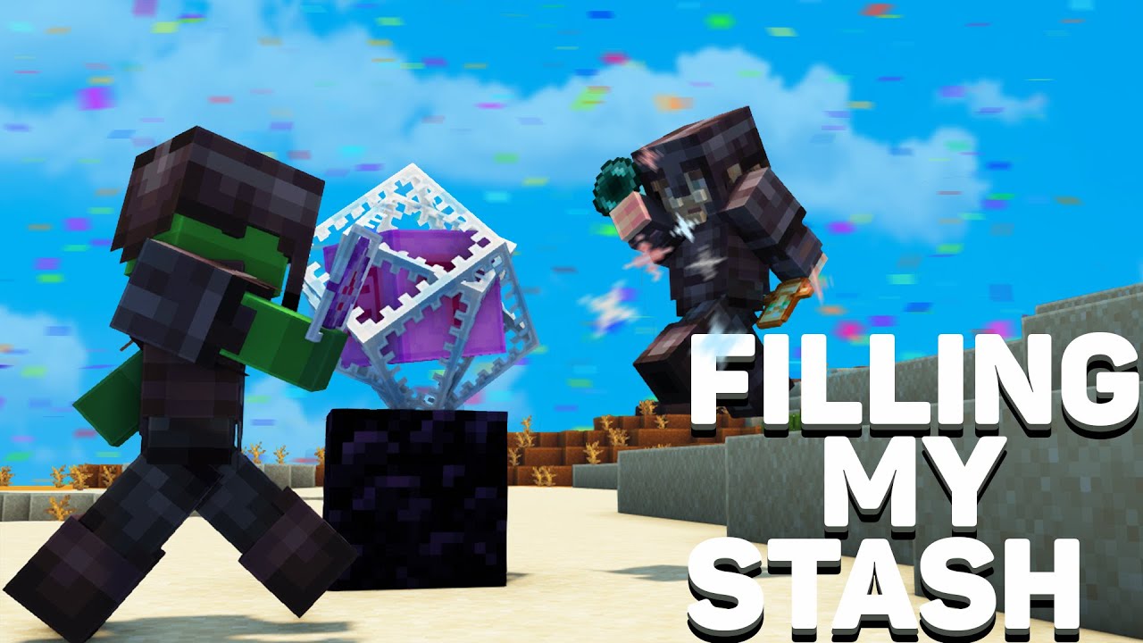 FILLING My Stash Base on Donut SMP (I Ran Into a Hacker!)