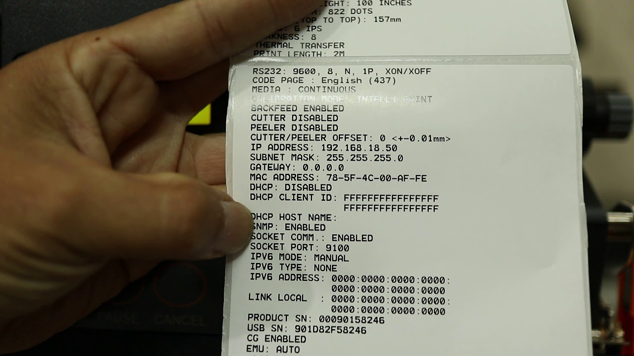 Set ip for Argox Barcode Printer  IX4 250 or 350 !