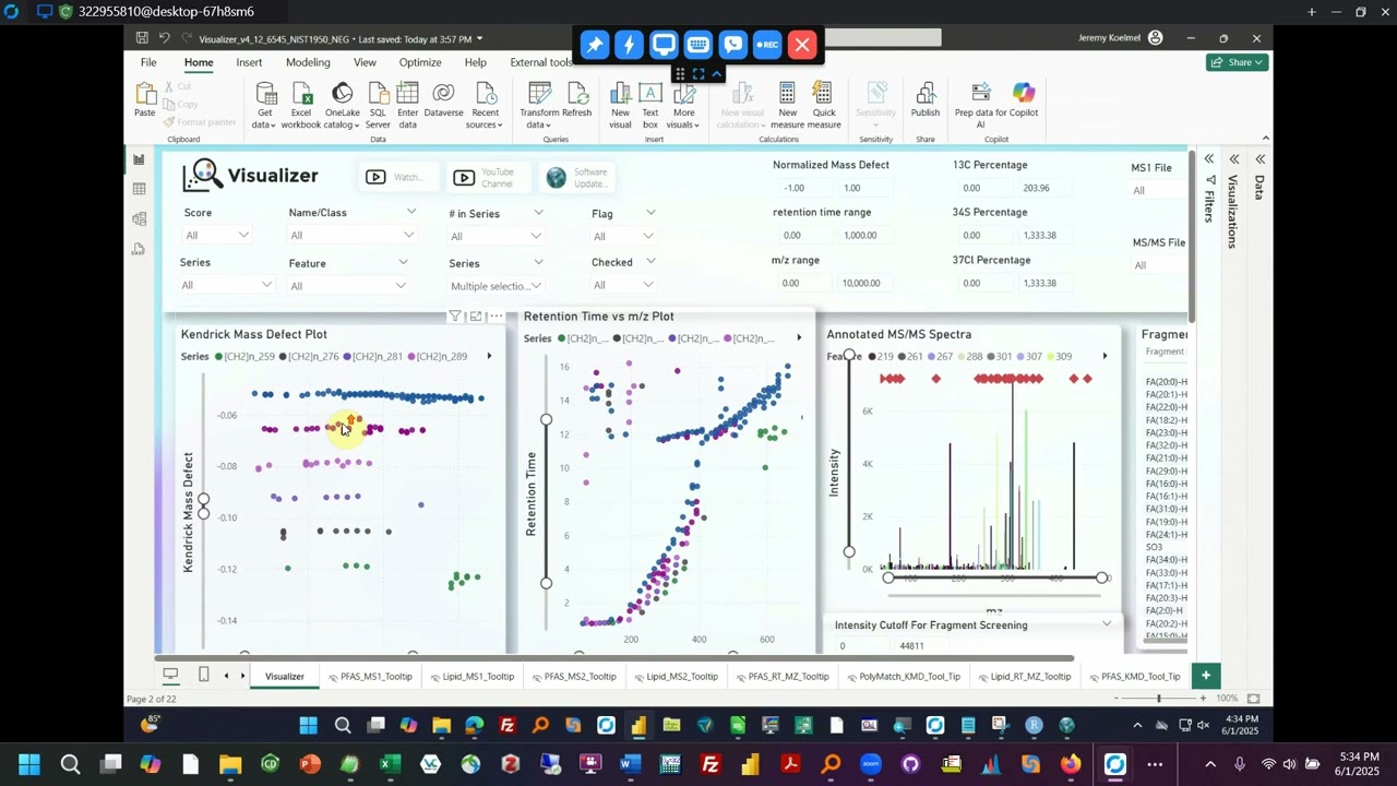 Processing NTA data Tutorial 5: LipidMatch Visualizer - validation and unknown discovery
