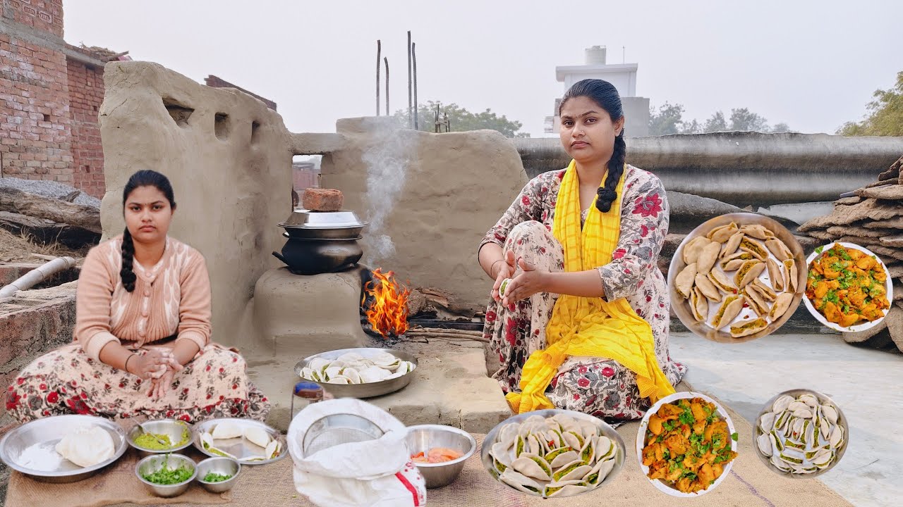 गांव में सर्दियों की फेमस मटर🫛 चावल के आते का हेल्दी नाश्ता 🌭ऐसे बनती है | Matar Breakfast 🥞 Recipes