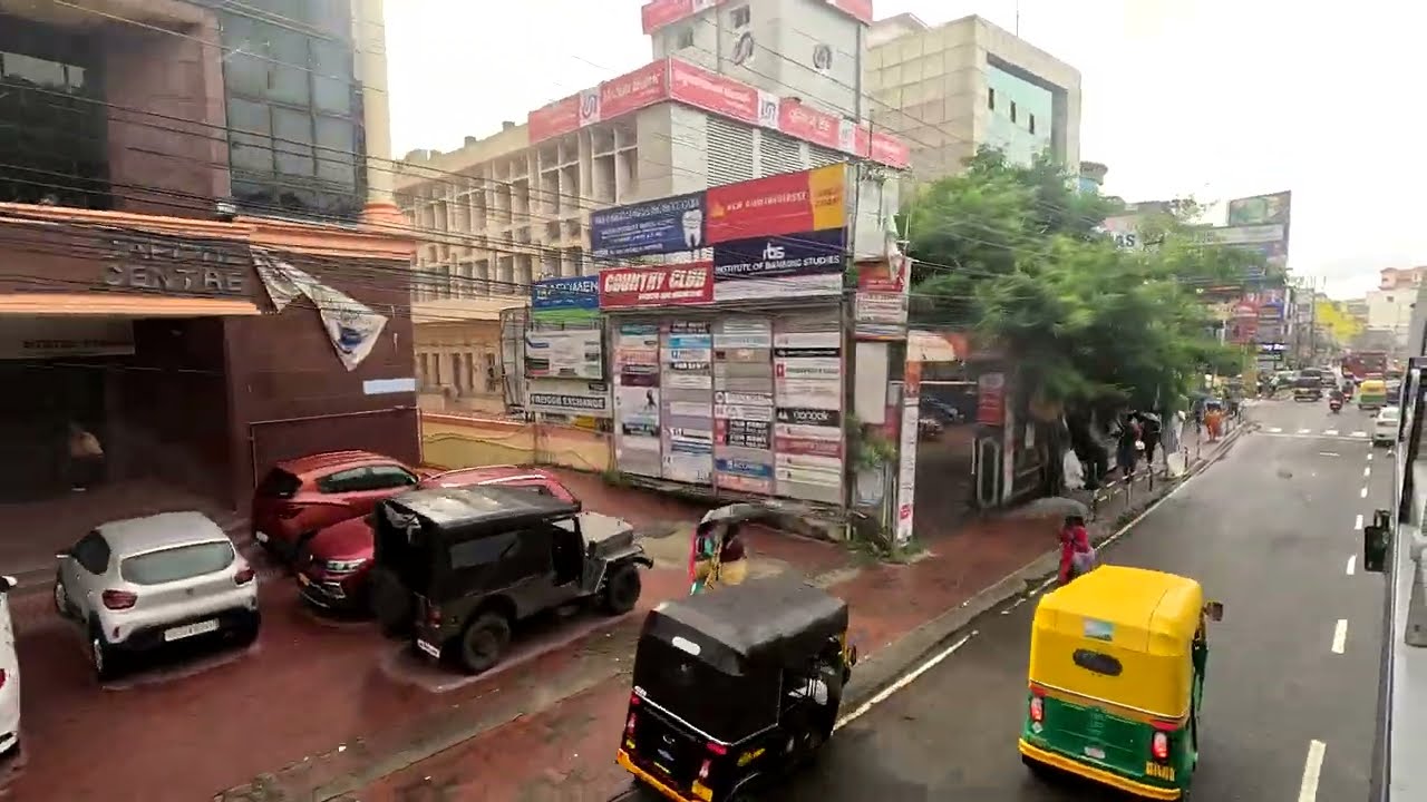 KSRTC Open Double Decker Electric Bus 🔥 Trivandrum City Tour,  Kerala, India 🔥 Part 1 🔥 4K - 60 FPS