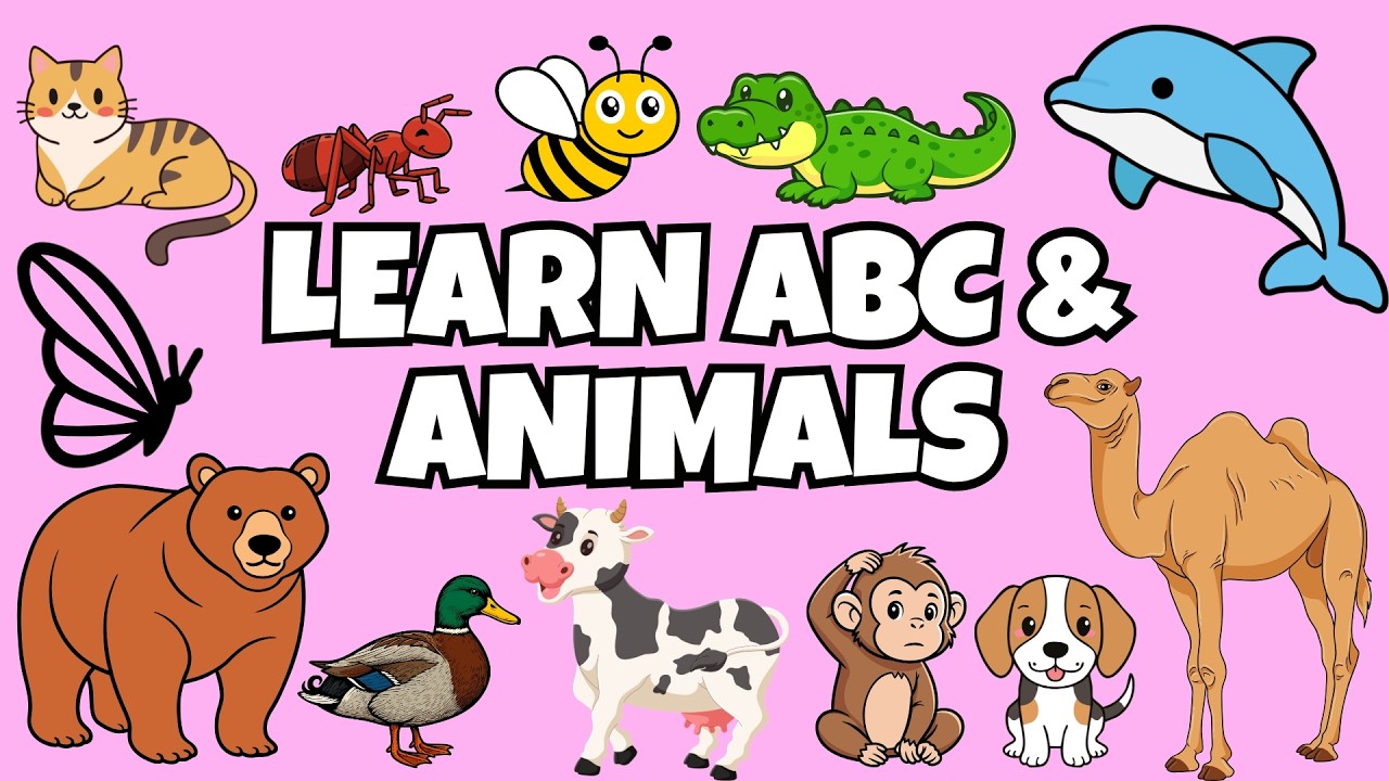 Animal Alphabet Fun: Letters A, B, C, D | Learn English for Toddlers