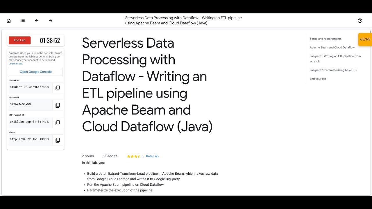 ServerlessDataProcessingwithDataflow-Writing an ETL pipeline using ApacheBeam and CloudDataflow(Java