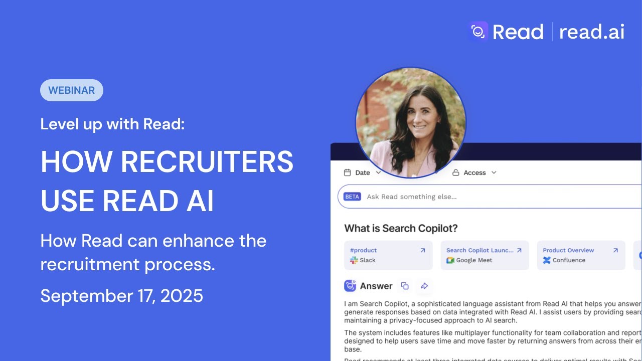Level up with Read: Live Demo Webinar - How Recruiters use Read AI Webinar Recording