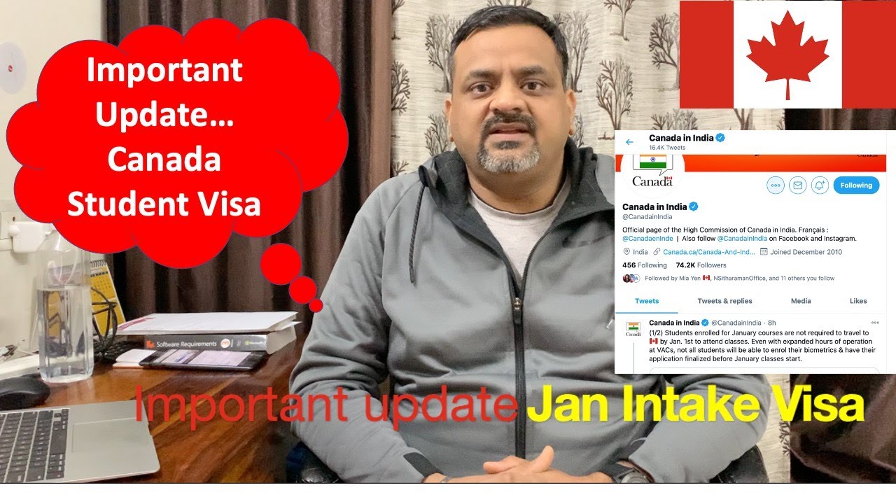Important Update... Canada Student Visa - Jan 2021 Intake