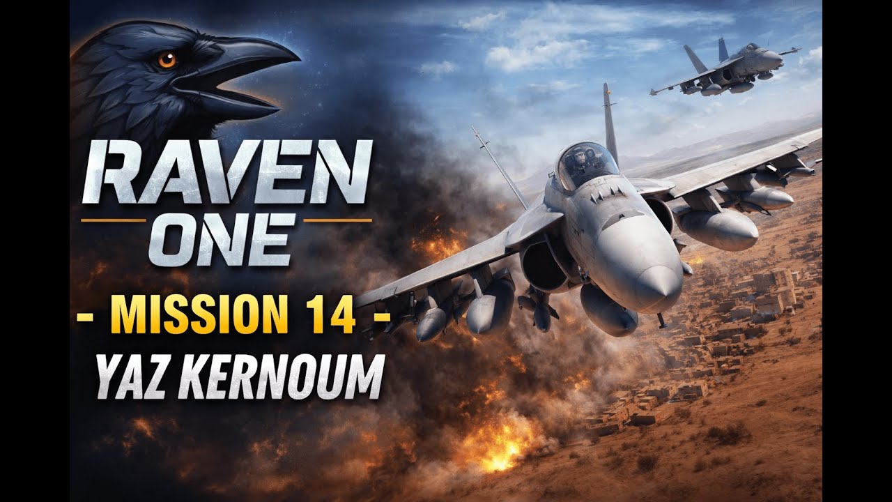 Raven One Mission 14 Yaz Kernoum EMCON, TOT, NVGs, Laser Bombs, Air Combat, Refuel DCS F/A-18C