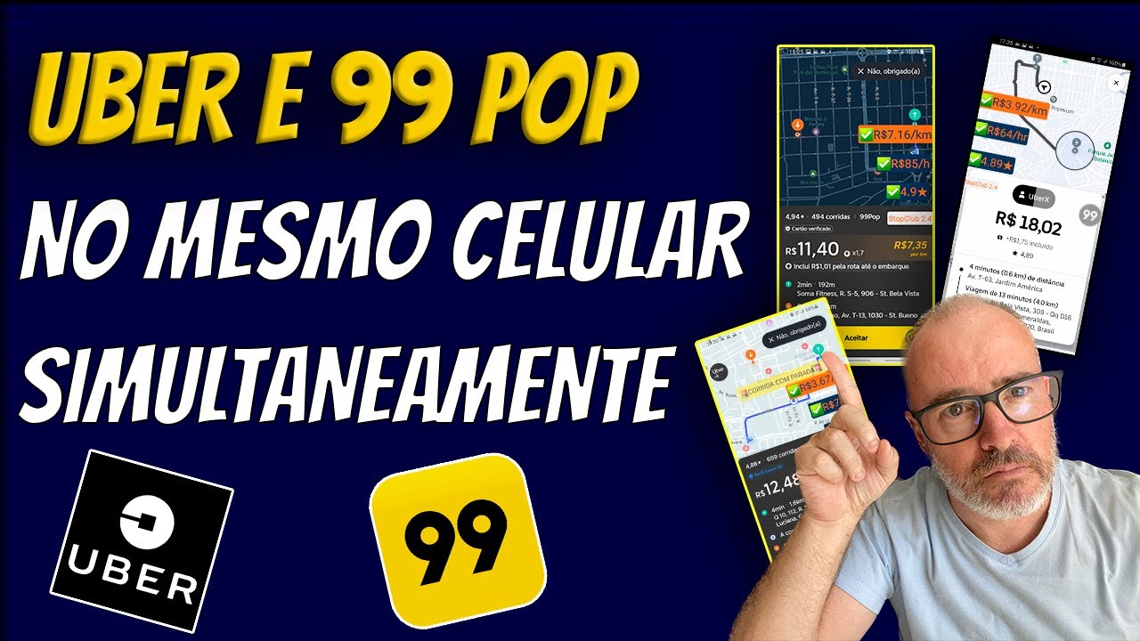 COMO USAR UBER E 99 JUNTOS | Dois Aplicativos ao Mesmo Tempo