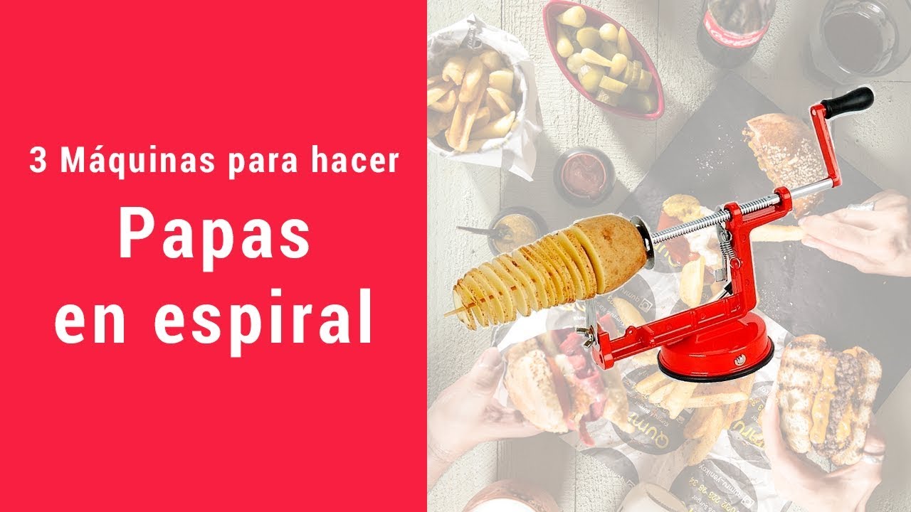 3 MAQUINAS para hacer PAPAS EN ESPIRAL🥔 [EL SNACK IDEAL PARA EVENTOS]
