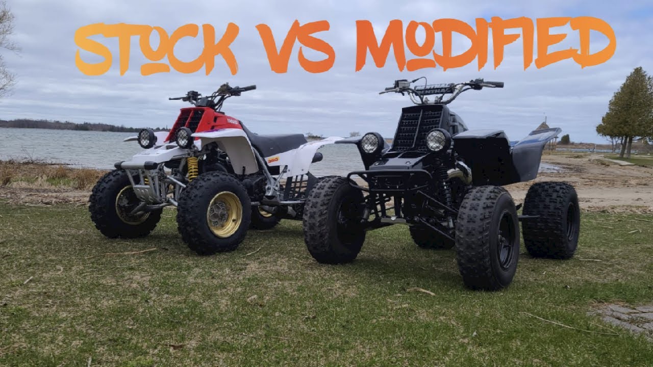 Yamaha Banshee TOP SPEED Radar Run / Drag Race, STOCK VS MODIFIED BANSHEE