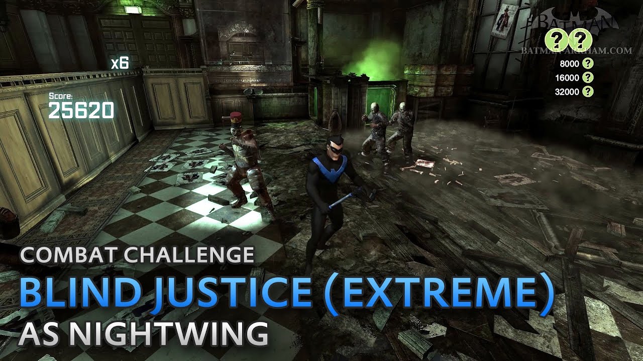 Batman: Arkham City - Blind Justice (Extreme) [as Nightwing] - Combat Challenge