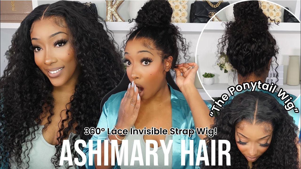 Fall In Love With This Versatile 360° Full Lace Water Wave Ponytail Wig! Ft. Ashimary Hair