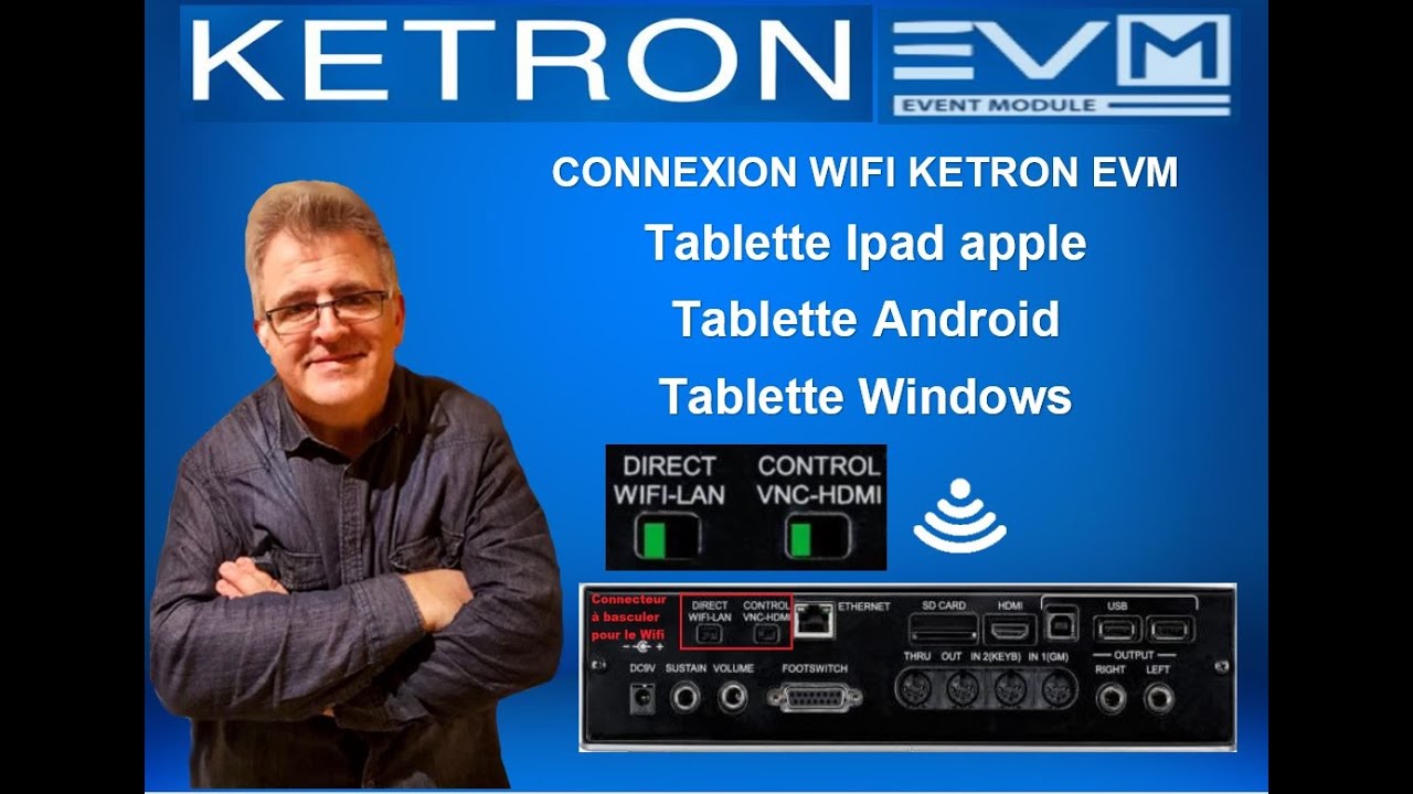 CONNEXION WIFI KETRON EVM TABLETTE Apple ANDROID WINDOWS