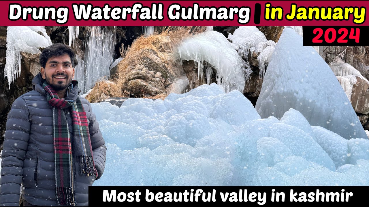 Drung Waterfall 2024 | drung valley kashmir | Drung Frozen Waterfall | drung waterfall kashmir 2024