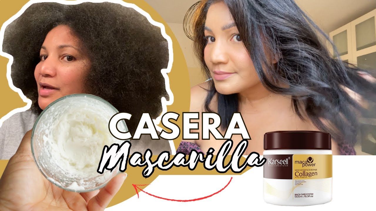 Mascarilla casera PARA ALISAR el cabello crespo – COPIANDO la mascarilla viral de karseel collagen