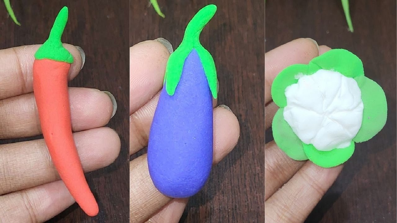 How to make Polymer Clay Vegetable || Clay vegetables tutorial